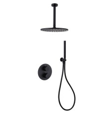 Душевая система Abber Wasser Kreis AF8121B Черная матовая