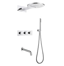 Душевая система Abber Wasser Kreis AF8150 с термостатом Хром