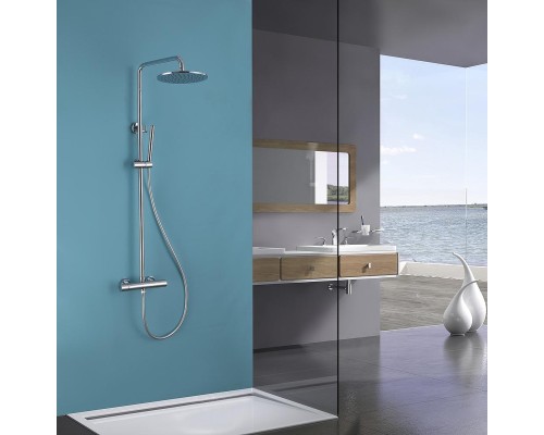 Душевая система Abber Wasser Kreis AF8160L с термостатом Хром