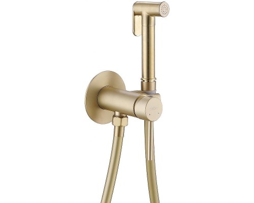 Гигиенический душ со смесителем Abber Wasser Kreis AF8125G Золото матовое