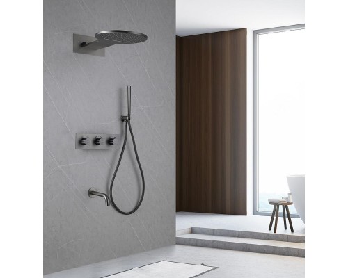 Душевая система Abber Wasser Kreis AF8150NG c термостатом цвет Никель