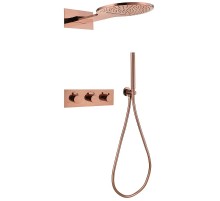 Душевая система Abber Wasser Kreis AF8151RG c термостатом цвет Розовое золото