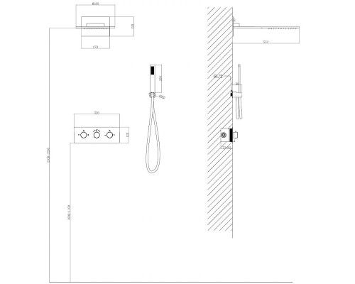 Душевая система Abber Wasser Kreis AF8151RG c термостатом цвет Розовое золото