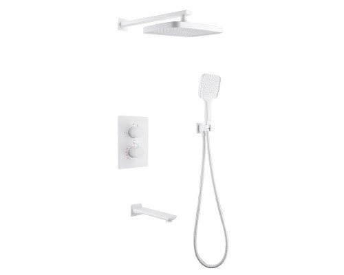 Душевая система Abber Weiss Insel AF8050W с термостатом Белая