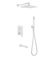 Душевая система Abber Weiss Insel AF8017FW Белая матовая