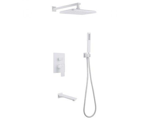 Душевая система Abber Weiss Insel AF8017FW Белая матовая