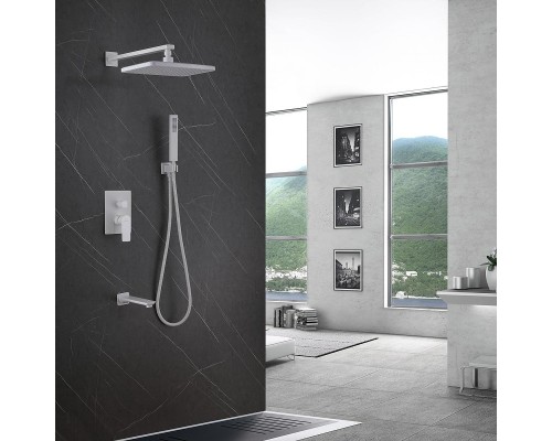 Душевая система Abber Weiss Insel AF8017FW Белая матовая