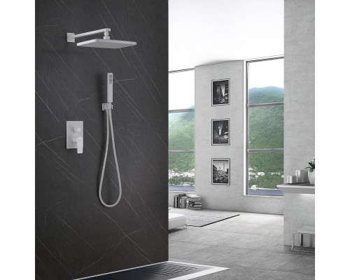 Душевая система Abber Weiss Insel AF8018FW Белая матовая