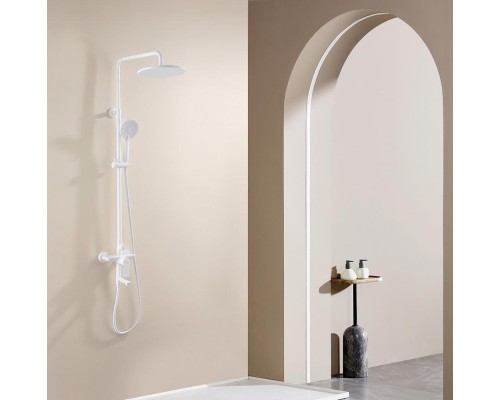 Душевая система Abber Weiss Insel AF8016FWL цвет Белый матовый