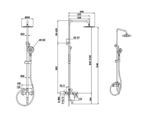 Душевая система Allen Brau Eclipse 5.E1007-00 Хром