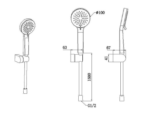 Душевой гарнитур Allen Brau Eclipse 5.E1005-00 Хром