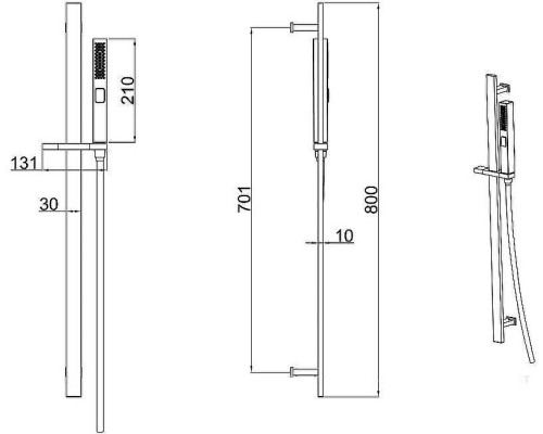 Душевой гарнитур Allen Brau Infinity 5.21013-00 Хром