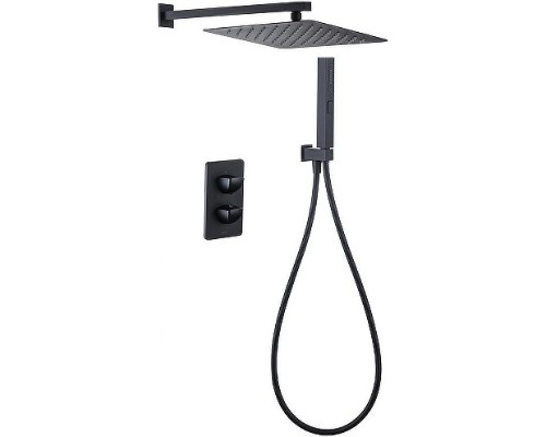 Душевая система Allen Brau Infinity 5.21016-31 с термостатом Черная матовая