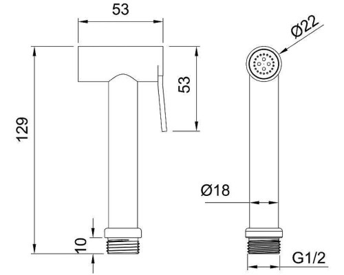 Гигиеническая лейка Allen Brau Priority 5.31028-GB цвет Золото