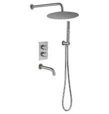 Душевая система Allen Brau Priority 5.31014-BN с термостатом Никель брашированный
