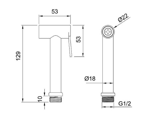 Гигиенический душ Allen Brau Priority 5.31028-MG Графит брашированный