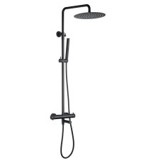 Душевая система Allen Brau Priority 5.31T10-31 с термостатом Черная матовая