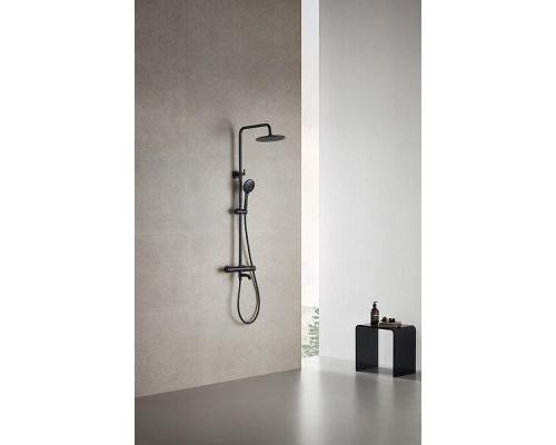 Душевая система Arrow AG3317SHMB с термостатом цвет Черный матовый