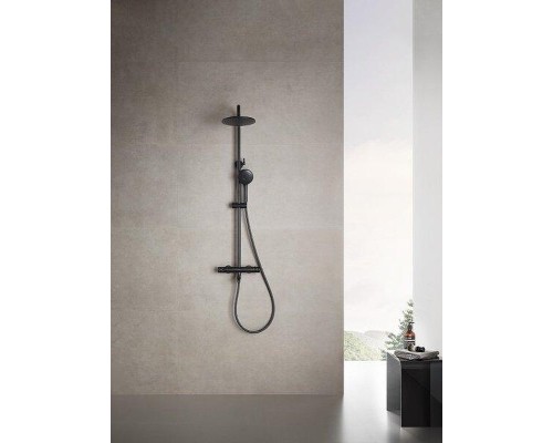 Душевая система Arrow AG3317SHMB с термостатом цвет Черный матовый