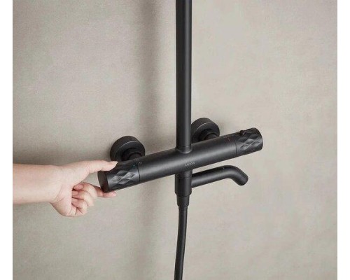 Душевая система Arrow AG3317SHMB с термостатом цвет Черный матовый