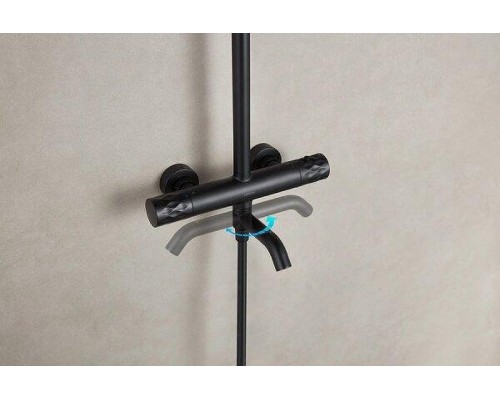 Душевая система Arrow AG3317SHMB с термостатом цвет Черный матовый