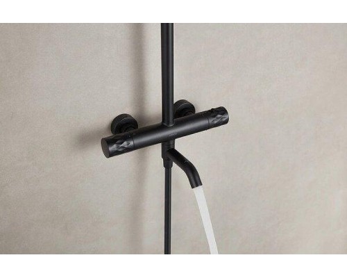 Душевая система Arrow AG3317SHMB с термостатом цвет Черный матовый