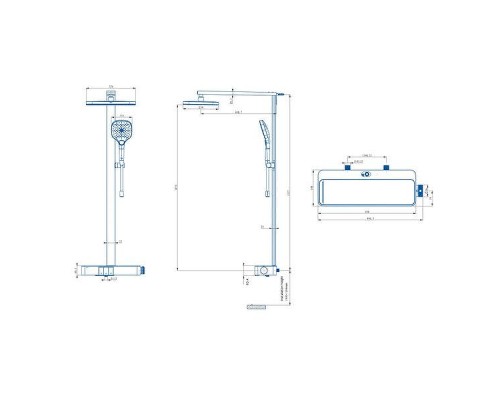 Душевая система Arrow AMG13GH872GG с термостатом цвет Серый
