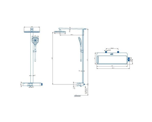 Душевая система Arrow AMG13GH872U1CP с термостатом цвет Хром