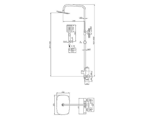 Душевая система BelBagno Acqua ACQUA-DOCM-CRM Хром