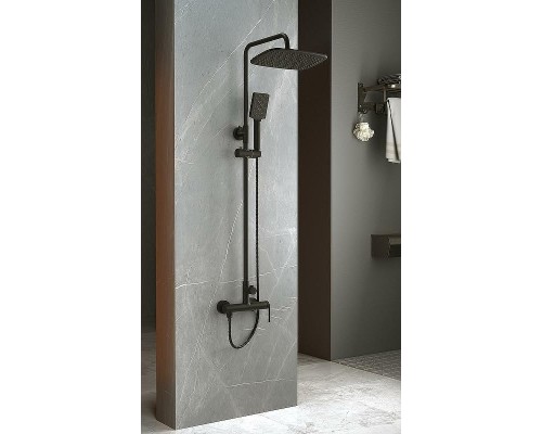 Душевая система BelBagno Acqua ACQUA-DOCM-NERO Черный матовый
