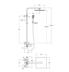 Душевая система BelBagno Luce LUC-VSCM-ORO Золото