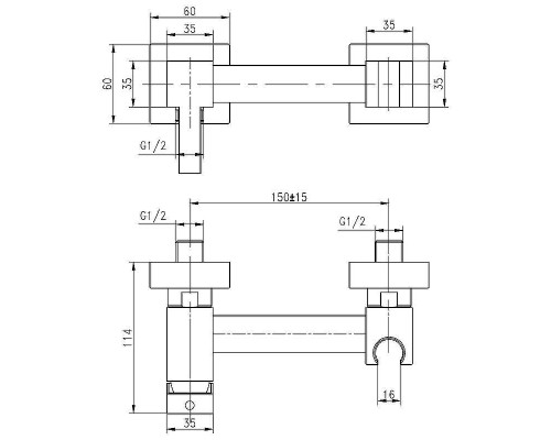 Гигиенический душ со смесителем CeramaLux DBS/007 Золото матовое