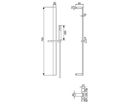 Душевой гарнитур Cezares CZR-L-SD-01 Хром