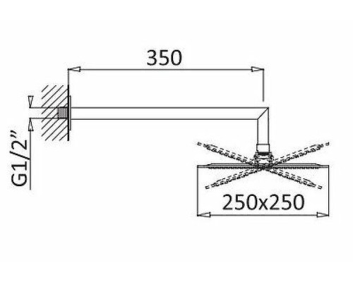 Верхний душ Cezares Czr CZR-B-TDD-25-NOP Черный матовый