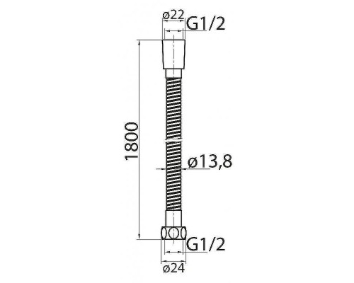 Душевой шланг Cezares Czr CZR-FMDC2-180-01 Хром