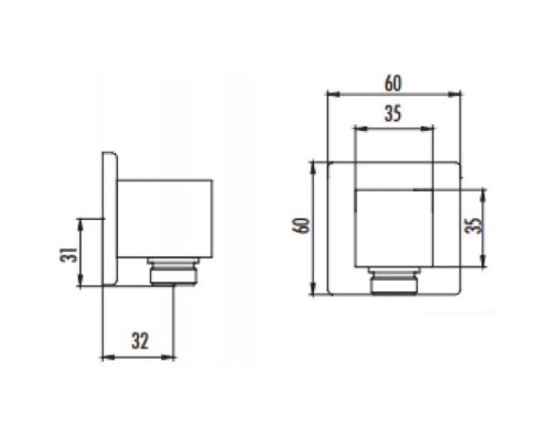 Шланговое подключение Creavit A03 Хром