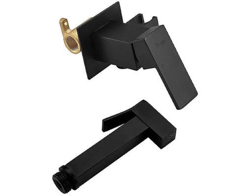 Гигиенический душ со смесителем Frap F7506-6 Черный матовый