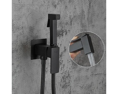 Гигиенический душ со смесителем Frap F7506-6 Черный матовый