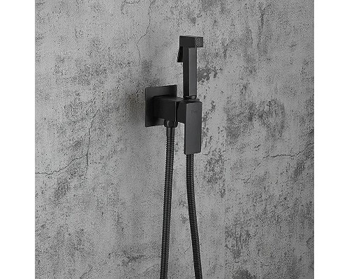 Гигиенический душ со смесителем Frap F7506-6 Черный матовый