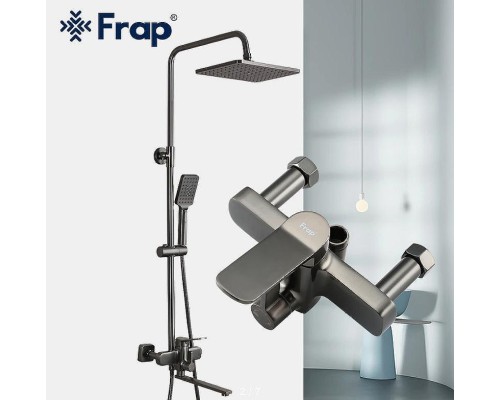 Душевая система Frap H62-9 F2462-9 Оружейная сталь