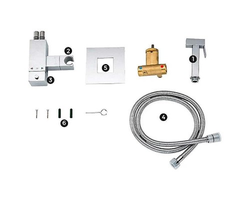 Гигиенический душ со смесителем Gappo G7207-40 с термостатом Хром