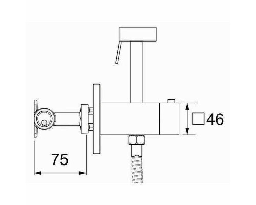 Гигиенический душ со смесителем Gappo G7207-40 с термостатом Хром