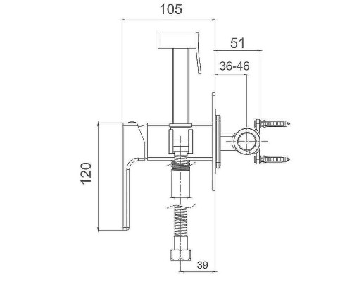 Гигиенический душ со смесителем Gappo G7218 Хром