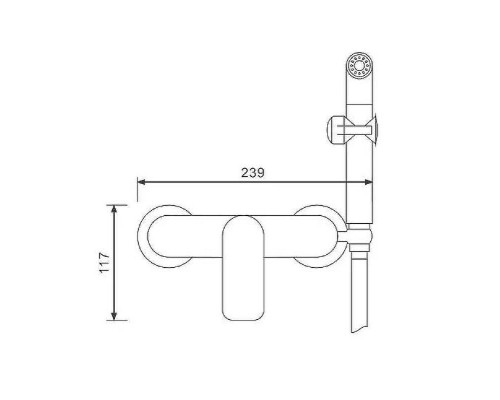 Гигиенический душ со смесителем Gappo G48 G2048-8 Белый Хром