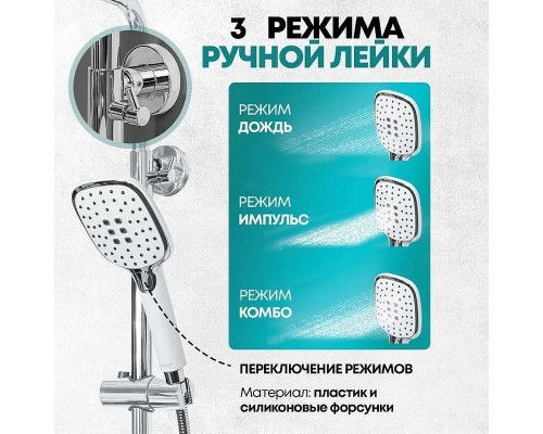 Душевая система Grocenberg GB7010WC Белая Хром