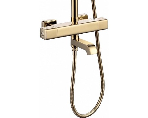 Душевая система Grocenberg GB7005MG с термостатом Золото матовое