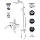 Душевая система Grocenberg GB7007-1WC Белая Хром