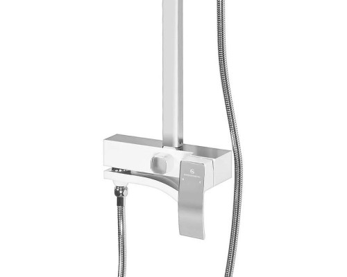 Душевая система Grocenberg GB7007-1WC Белая Хром