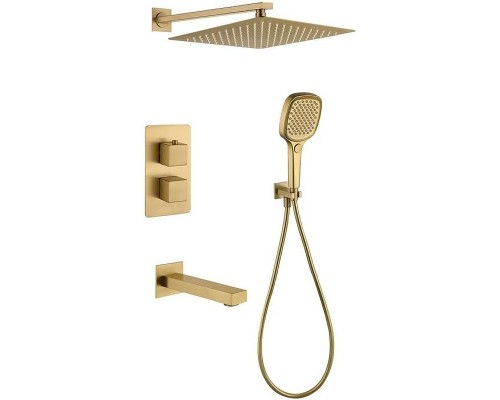 Душевая система Grocenberg GB5050MG с термостатом Золото матовое