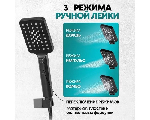 Душевая система Grocenberg GB5008BL Черная матовая